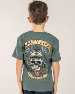 Salty Life Toddlers' Carrion Crown T-Shirt Green Outlet