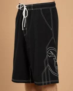 Rusty Tombstone Hybrid Waist Board Shorts Black Best
