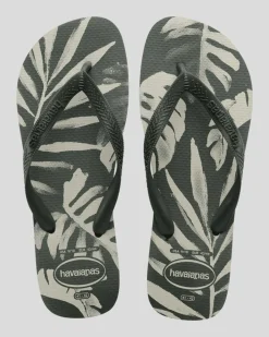 Havaianas Top Aloha Thongs Green Olive/green Olive Best