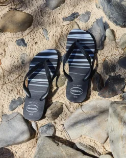 Havaianas Top Basic Thongs Black/black/black/white Clearance