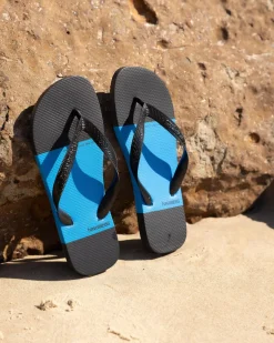 Havaianas Top Block Thongs Black/blue Best