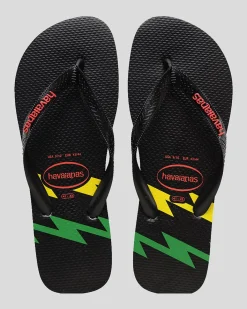 Havaianas Top Bolt Thongs Black/red Sale