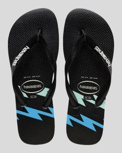 Havaianas Top Bolt Thongs Black/blue Discount