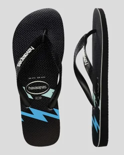Havaianas Top Bolt Thongs Black/blue Discount