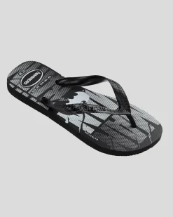 Havaianas Top DC Logomania Batman Thongs Black New