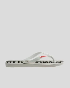 Havaianas Top Electric Thongs White/red Hot