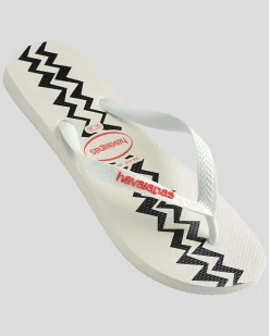 Havaianas Top Electric Thongs White/red Hot