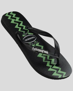 Havaianas Top Electric Thongs Black/green Best