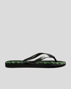 Havaianas Top Electric Thongs Black/green Best