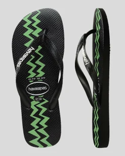 Havaianas Top Electric Thongs Black/green Best