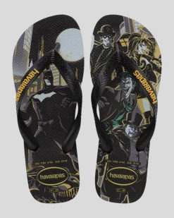 Havaianas Top Herois DC Batman Thongs Black/black/yellow Daffodil Hot
