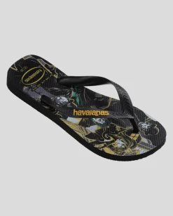 Havaianas Top Herois DC Batman Thongs Black/black/yellow Daffodil Hot