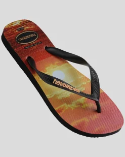 Havaianas Top Hype Thongs Black/black/peach New