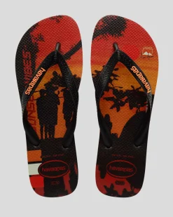 Havaianas Top Hype Thongs Black/orange Discount