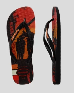 Havaianas Top Hype Thongs Black/orange Discount