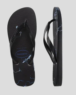 Havaianas Top Lightning Thongs Black/blue Outlet