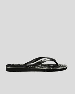 Havaianas Top Marble Thongs Black/black/white Discount