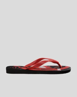 Havaianas Top Marvel Spiderman Thongs Black/ruby Red Hot