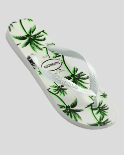 Havaianas Top Print Aloha Thongs White/green Discount