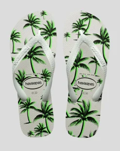 Havaianas Top Print Aloha Thongs White/green Discount