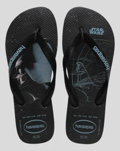 Havaianas Top Star Wars Darth Vader Thongs Black/black/blue Sale