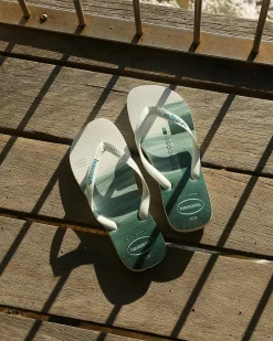 Havaianas Top Surfer Thongs White/white/lavender Blue Clearance