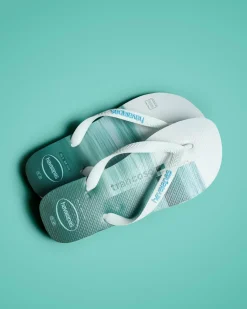 Havaianas Top Surfer Thongs White/white/lavender Blue Clearance