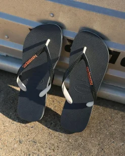 Havaianas Top Tred Mixed Thong Beige/black/orange Clearance