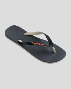Havaianas Top Tred Mixed Thong Beige/black/orange Clearance