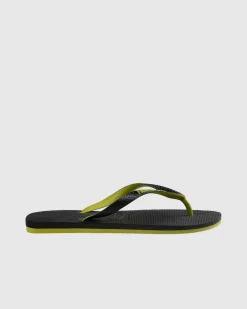 Havaianas Top Tred Thongs Black/green Sale