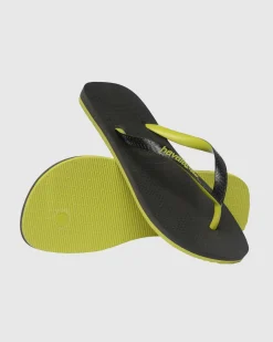 Havaianas Top Tred Thongs Black/green Sale