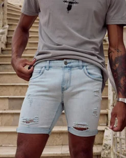 Lucid Trapper Denim Walk Shorts Lt Blue Best