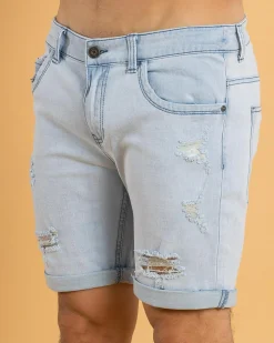 Lucid Trapper Denim Walk Shorts Lt Blue Best