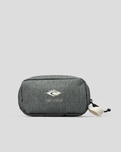 Rip Curl Travel Pouch Classic Surf Toiletry Bag Grey Heather Discount