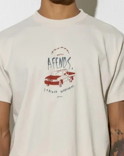 Afends Trayback Recycled T-Shirt Moonbeam Outlet