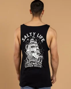 Salty Life Treacherous Sea Singlet Black Outlet