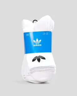 adidas Trefoil Crew Socks 6 Pack White Sale