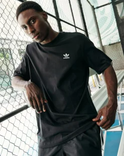 adidas Trefoil Essential T-Shirt Black New