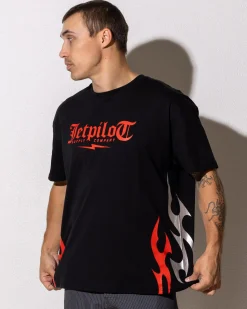 Jetpilot Tribal Heavy T-Shirt Black New
