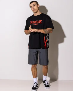Jetpilot Tribal Heavy T-Shirt Black New