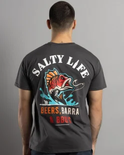 Salty Life Trifecta Short Sleeve Surf T-Shirt Charcoal Sale