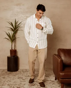 Skylark Trilogy Long Sleeve Shirt White/tan Best