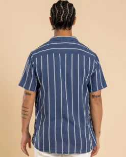 Skylark Trinity Short Sleeve Shirt Washed Navy/white