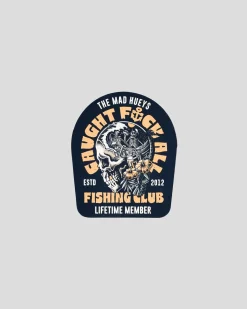 The Mad Hueys Tropic Caught Fk All Sticker Navy Clearance