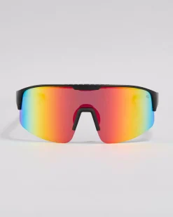 Quiksilver Tropic Tracker Sunglasses Black/red/red Orange Multi Mirror Online