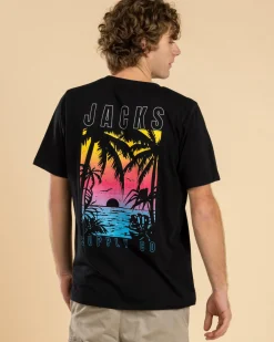 Jacks Tropics T-Shirt Black Discount