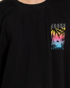 Jacks Tropics T-Shirt Black Discount