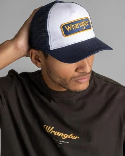 Wrangler Trucker Cap Vintage Navy Sale