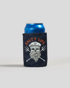 Salty Life Tsunami Stubby Cooler Black Sale
