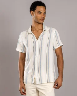 Lucid Tune Short Sleeve Shirt Off White Stripe Best